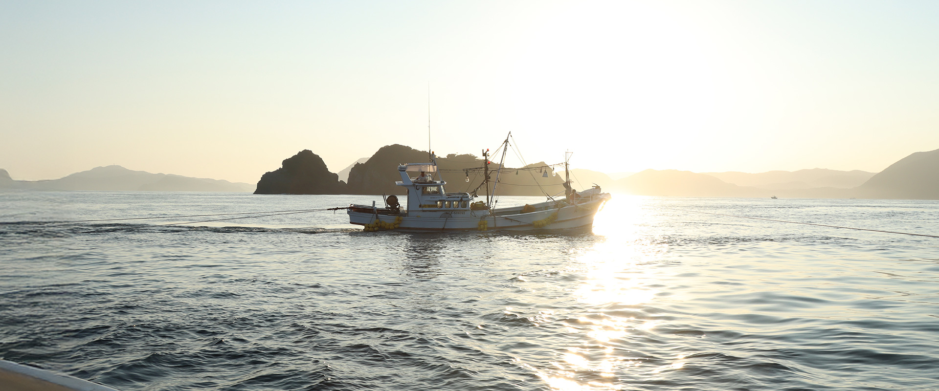 平戸の海で行われるあご漁